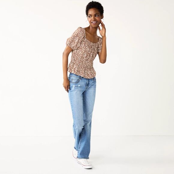 New Women’s Juniors' SO® Low-Rise Bootcut Jeans Light Blue Size 13L - Picture 2 of 11